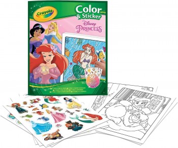 LIBRO COLOREA Y PEGA PRINCESAS CRAYOLA 04-0202