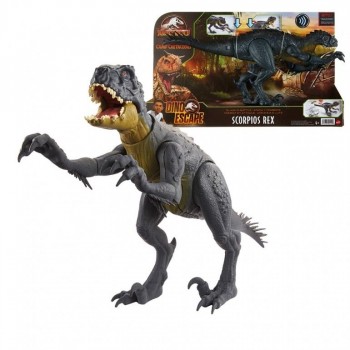 JURASSIC WORLD SCORPIOS REX GOLPEA Y COMBATE MATTEL 446HBT41