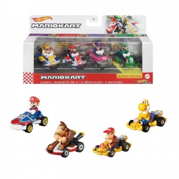 HOT WHEELS MARIO KART SURTIDO PACK 4 MATTEL 446GWB36