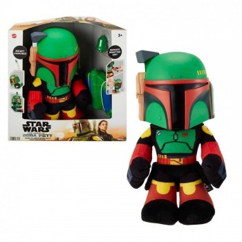 PELUCHE BOBA FETT LANZA COHETES STAR WARS MATTEL 446HHW55