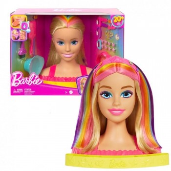 BUSTO BARBIE HAIR COLOR REVEL RUBIA MATTEL 446HMD78