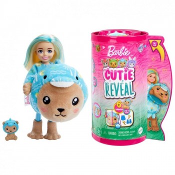 MUÑECA CHELSIE BARBIE CUTIE REVEAL OSITO DELFIN MATTEL 446HRK30