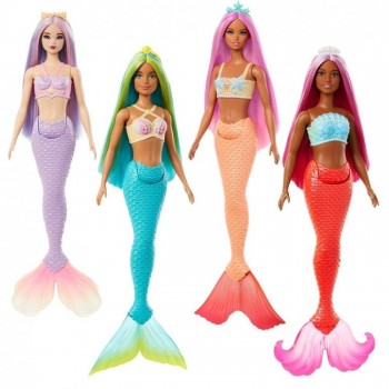 BARBIE SIRENA COLA RIGIDA AZUL MATTEL 446HRR02