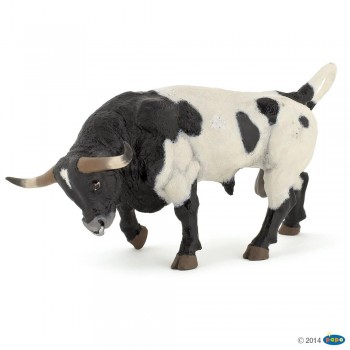 ANIMAL PAPO TORO AMERICANO NEGRO/BLANCO