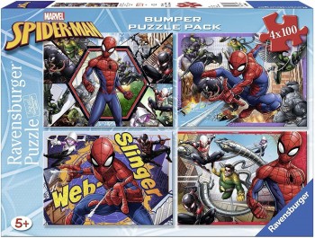 PUZZLE SPIDERMAN 4X100 PZAS  RAVENSBURGER