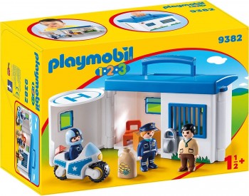 PLAYMOBIL 123 COMISARIA POLICIA MALETIN 9382