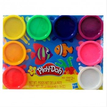 PLAY-DOH PLASTILINA PACK 8 BOTES HASBRO 456E5044