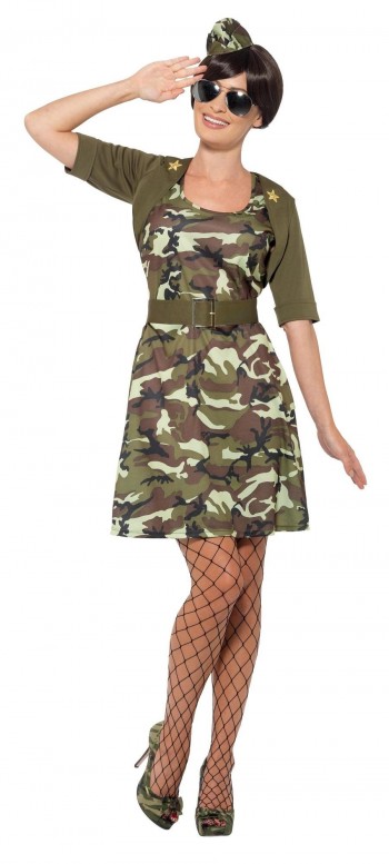 DISFRAZ CADETE MILITAR CHICA T-S ADULTA SMIFFYS 45503