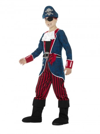 DISFRAZ PIRATA CAPITAN CASACA AZUL INFANTIL SMIFFYS 21891