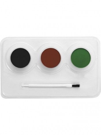 SET MAQUILLAJE 3 COLORES MILITAR SMIFFYS 38924