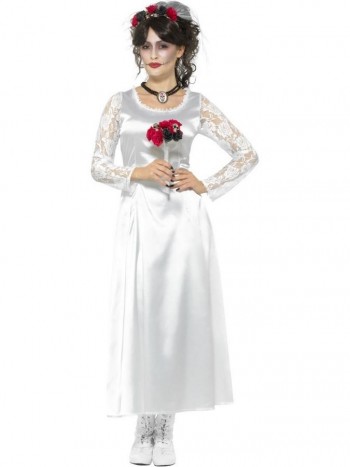 DISFRAZ NOVIA VESTIDO BLANCO ADULTA  SMIFFYS 48152