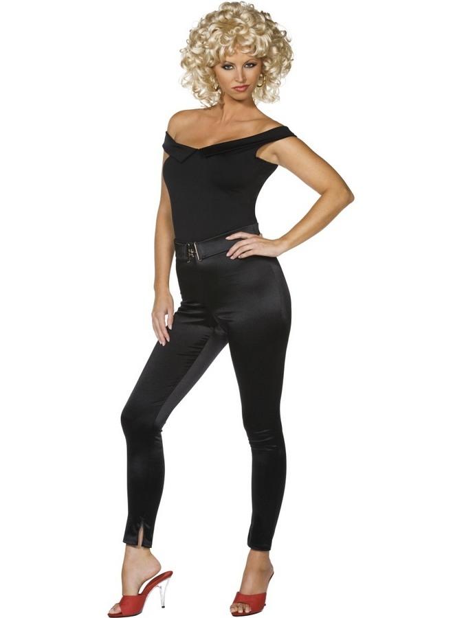 DISFRAZ GREASE SANDY VESTIDO NEGRO MUJER-PARTYTUYYO