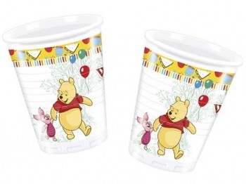 VASOS WINNIE POOH 8 UNIDADES