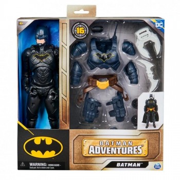 FIGURA LUJO BATMAN 30 CM CON ARMADURA SPIN MASTER
