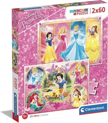 PUZZLE PRINCESAS DISNEY 2X60 CLEMENTONI 07133