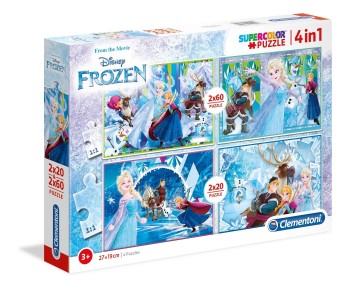 PUZZLE FROZEN 2X60 2X20 CLEMENTONI 07614