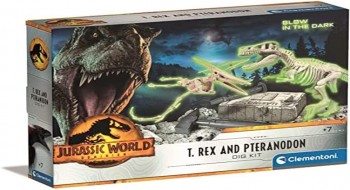 KIT EXCAVACION JURASSIC WORLD T-REX Y PTERANODON CLEMENTONI 19205