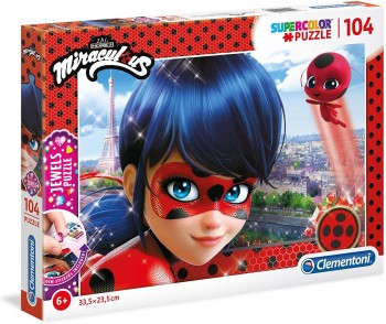 PUZZLE 104 PZAS JOYAS LADYBUG CLEMENTONI 20155