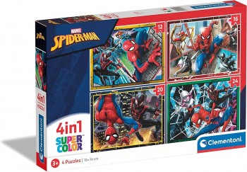 PUZZLE SPIDERMAN PROGRESIVO 12+16+20+24 CLEMENTONI 21515