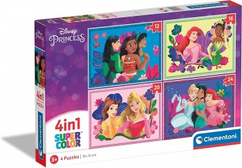 PUZZLE PRINCESASA PROGRESIVO 12+16+20+24 CLEMENTONI 21517