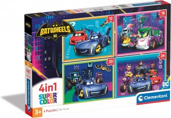 PUZZLE BATWHEELS 12+16+20+24 CLEMENTONI 21529