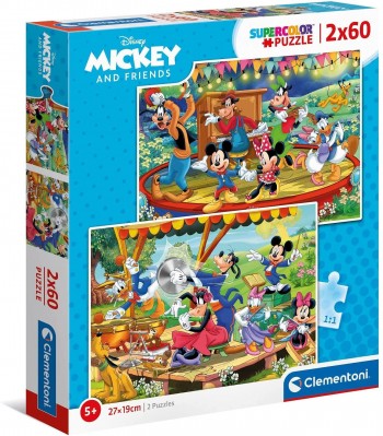 PUZZLE 2X60 PZAS MICKEY CLEMENTONI 21620