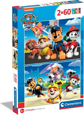 PUZZLE PATRULLA CANINA 2X60 CLEMENTONI 21623