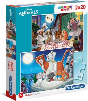 PUZZLE 2X20 PZAS DISNEY ANIMALS CLEMENTONI 24764