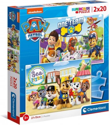 PUZZLE 2X20 PZAS PATRULLA CANINA CLEMENTONI 24779