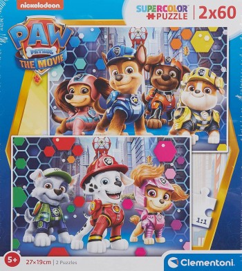 PUZZLE PATRULLA CANINA 2X60 CLEMENTONI 24787