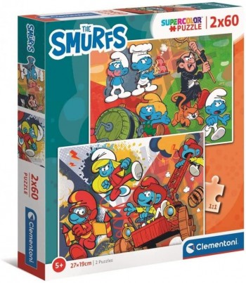 PUZZLE 2X60 PZAS PITUFOS CLEMENTONI 24792