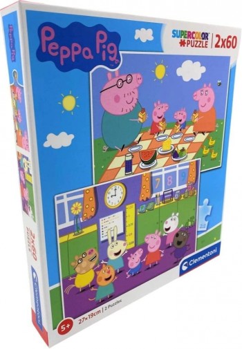 PUZZLE 2X60 PZAS PEPPA PIG CLEMENTONI 24793