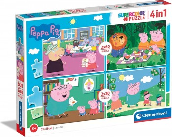 PUZZLE PEPPA PIG 2X20 2X60 CLEMENTONI 24799