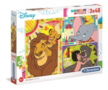 PUZZLE DISNEY COLECCION 3X48 PZAS CLEMENTONI 25236