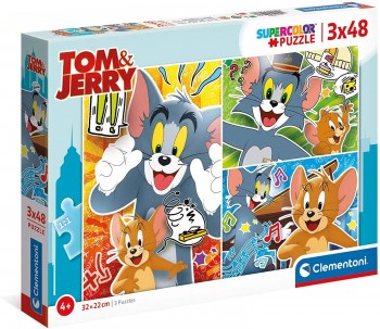 PUZZLE 3X48 PZAS TOM Y JERRY CLEMENTONI 25265