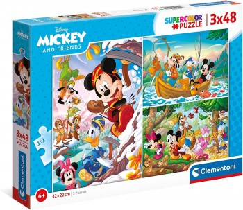 PUZZLE 4X48 MICKEY AVENTURA CLEMENTONI 25266