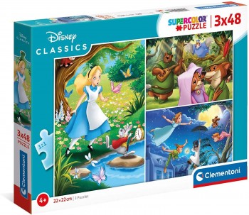 PUZZLE 3X48 PZAS DISNEY CLASSIC CLEMENTONI 25267