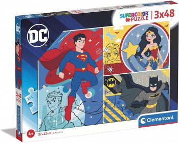 PUZZLE 3X48 PZAS DC COMIC CLEMENTONI 25272