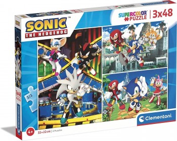 PUZZLE 3X48 SONIC CLEMENTONI 25280