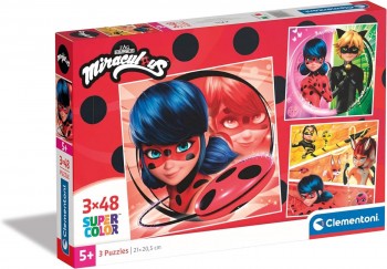 PUZZLE LADYBUG 3X48 CLEMENTONI 25317