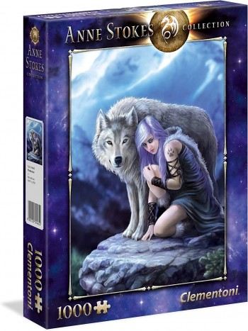 PUZZLE ANNE STOKES LOBO PROTECTOR 1000 PZAS CLEMENTONI 39465