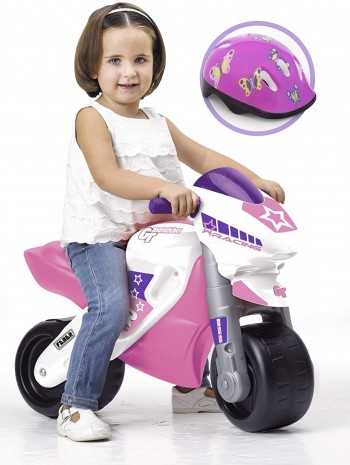 MOTO FEBER RACING ROSA CON CASCO FAMOSA 800008174