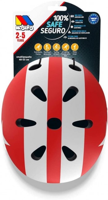 CASCO DEPORTE ROJO BLANCO MOLTO 20232