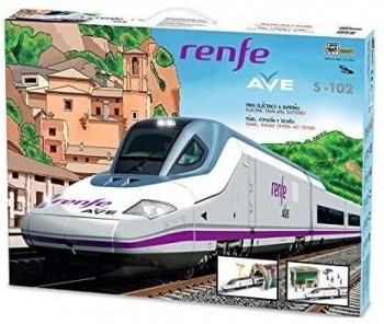 TREN AVE RENFE CON DESVIOS PEQUETREN 750