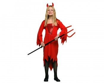 DISFRAZ DEMONIO ROJO NIÑA INFANTIL BT