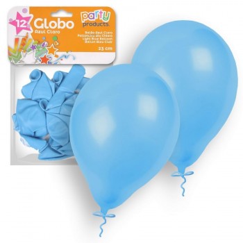 12 GLOBOS AZUL 23CM JUINSA