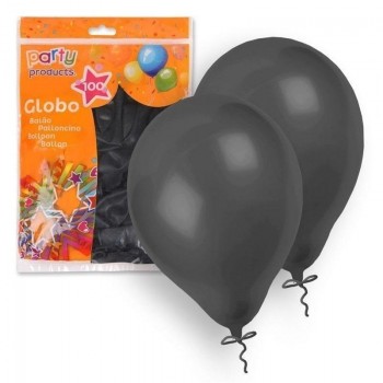 BOLSA 100 GLOBOS NEGROS JUINSA