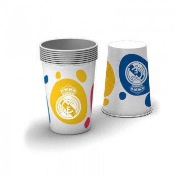 VASOS REAL MADRID 8 UNIDADES NV