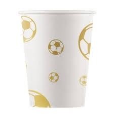 VASOS BALON DE FUTBOL 8 UNIDADES NV