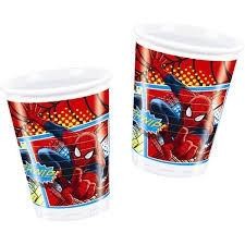 VASOS SPIDERMAN 8 UNIDADES